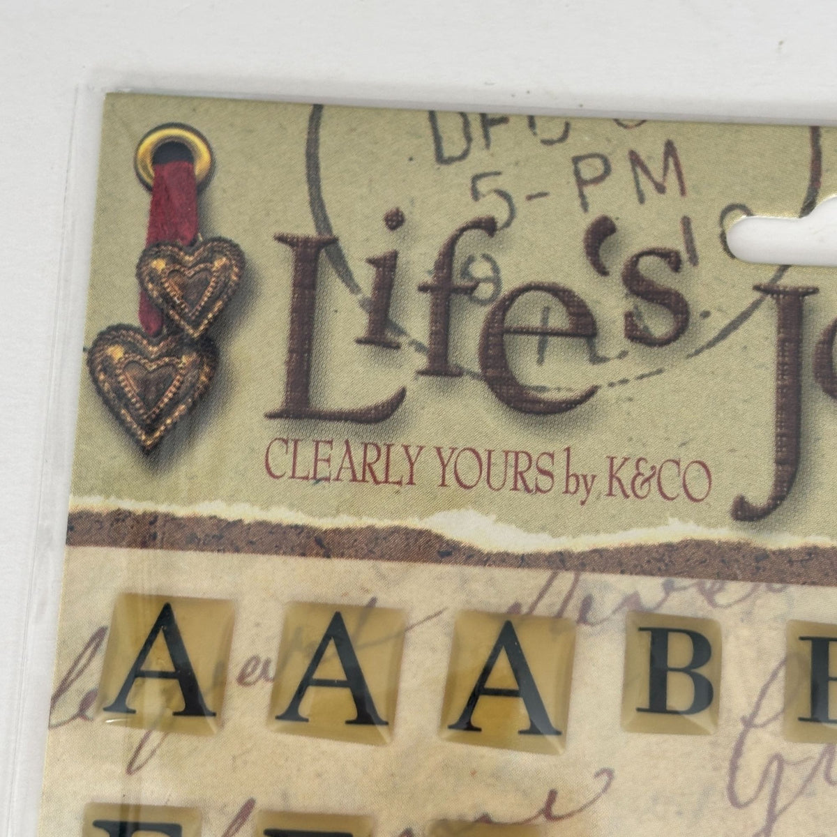 K&Company Lifes Journey Domed Alphabet Letter Stickers Scrapbook Card Making Junk Journaling Vintage Style