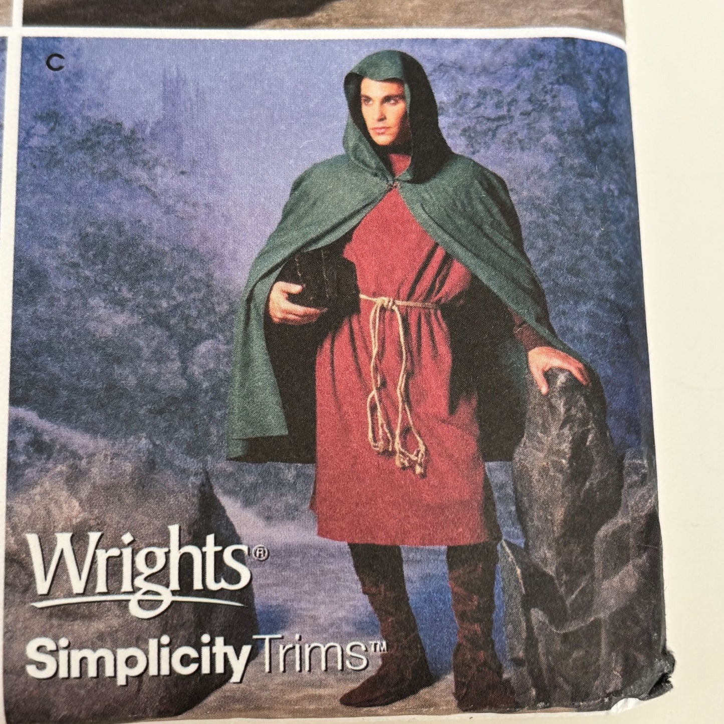 Simplicity Sewing Pattern 9887  Wizard Costume Cloak Tunic Hood Medieval Fantasy Capes Tunics Wizard Halloween Uncut