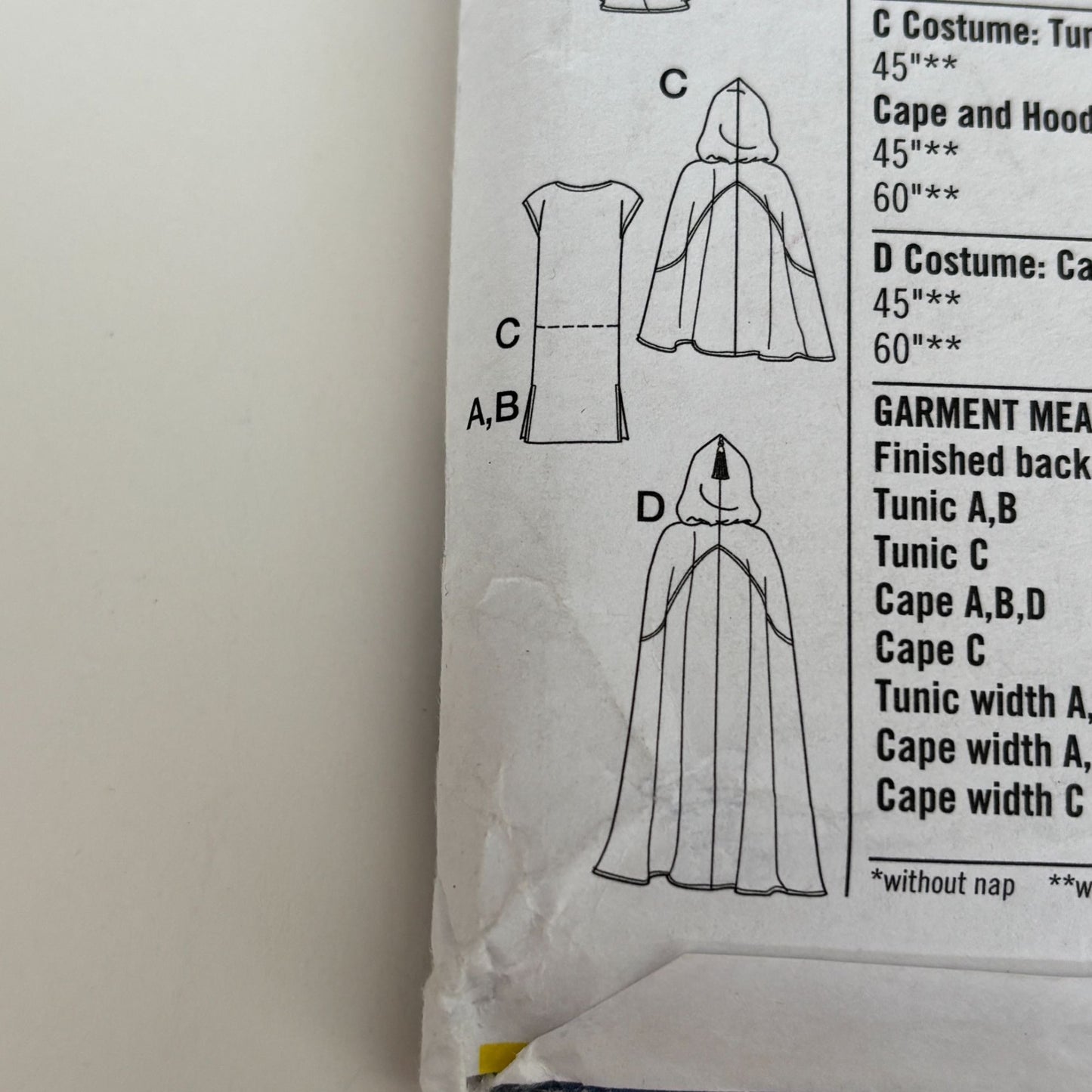 Simplicity Sewing Pattern 9887  Wizard Costume Cloak Tunic Hood Medieval Fantasy Capes Tunics Wizard Halloween Uncut