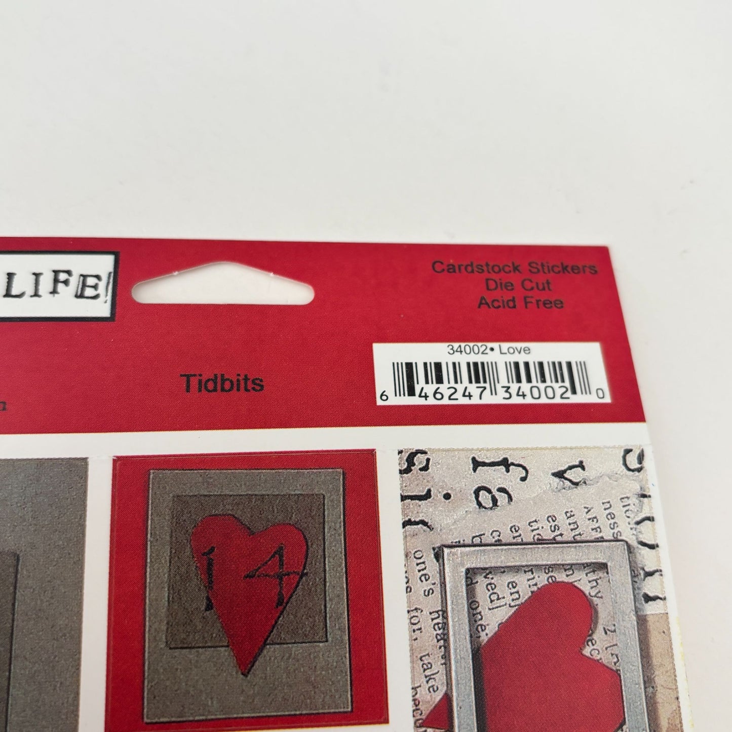 Pebbles Stickers Set Love Tidbits Die Cut Kissing Heart Hugs Kisses Embrace Heart Scrapbooking