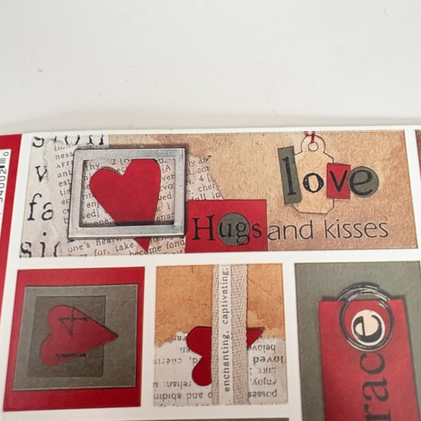 Pebbles Stickers Set Love Tidbits Die Cut Kissing Heart Hugs Kisses Embrace Heart Scrapbooking