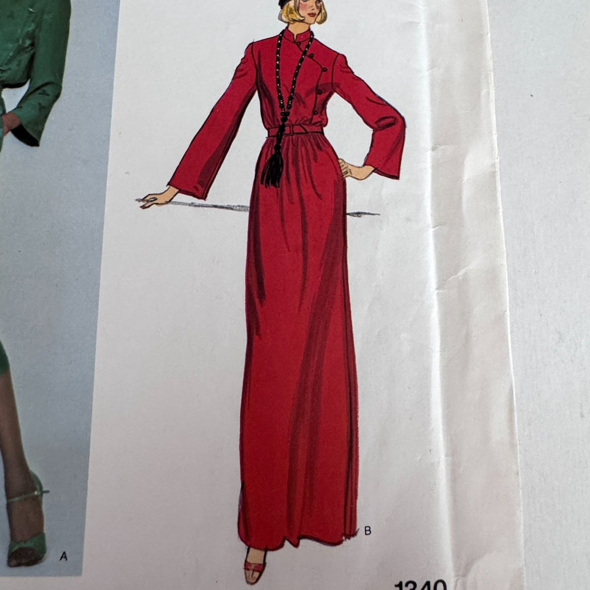 Vogue Sewing Pattern 1340 Paris Original Christian Dior 1970s Maxi Dress 10 Uncut Vintage