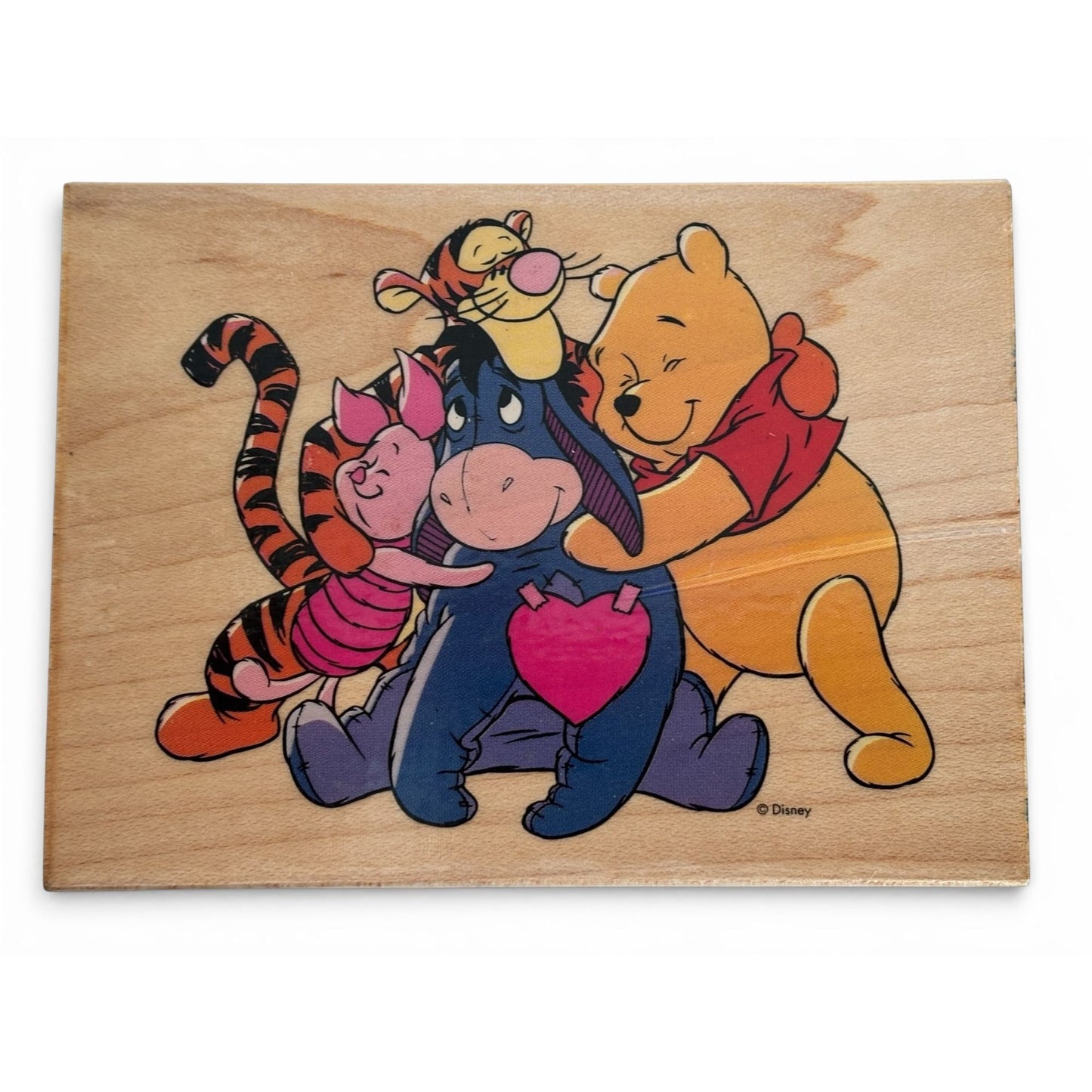 Disney Rubber Stamp Winnie the Pooh Hugs All Around Piglet Tigger Eeyore Friends