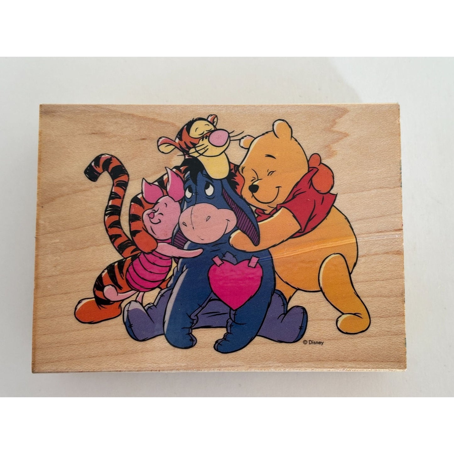 Disney Rubber Stamp Winnie the Pooh Hugs All Around Piglet Tigger Eeyore Friends