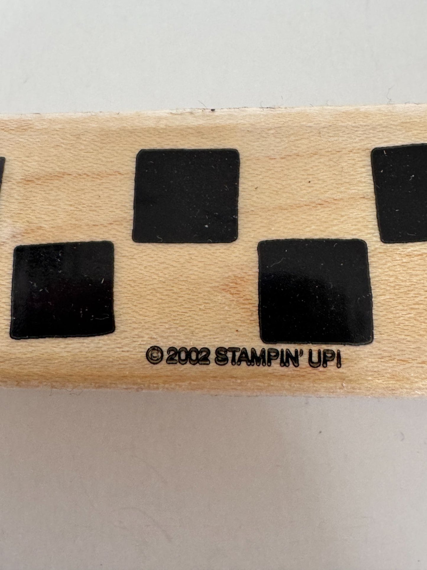 Stampin Up Rubber Stamp Checkered Border Square Pattern Card Making Edge Large