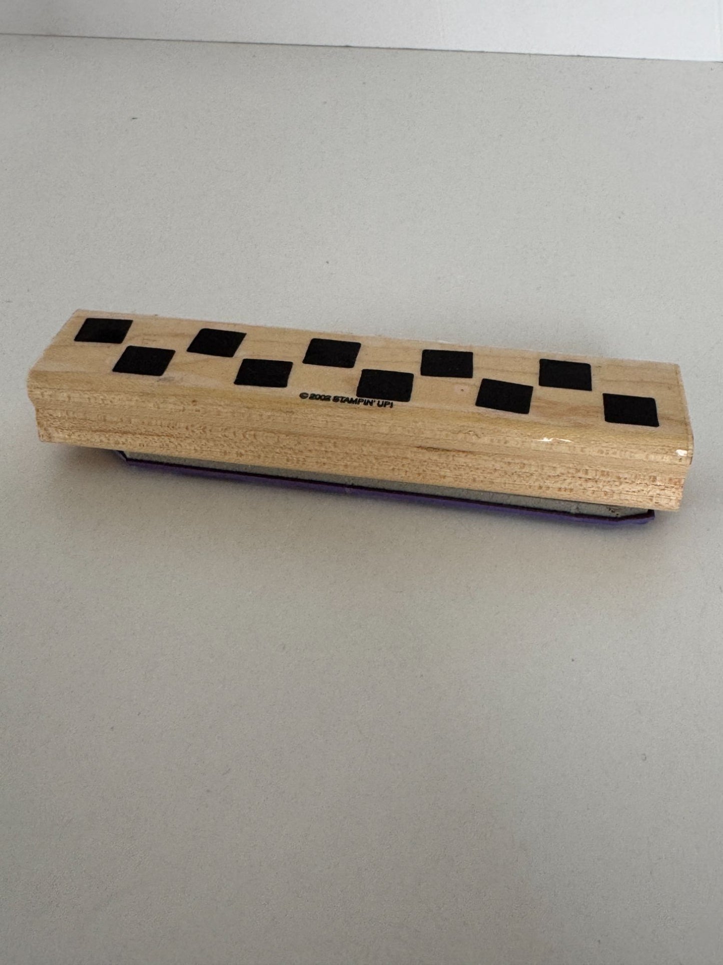 Stampin Up Rubber Stamp Checkered Border Square Pattern Card Making Edge Large