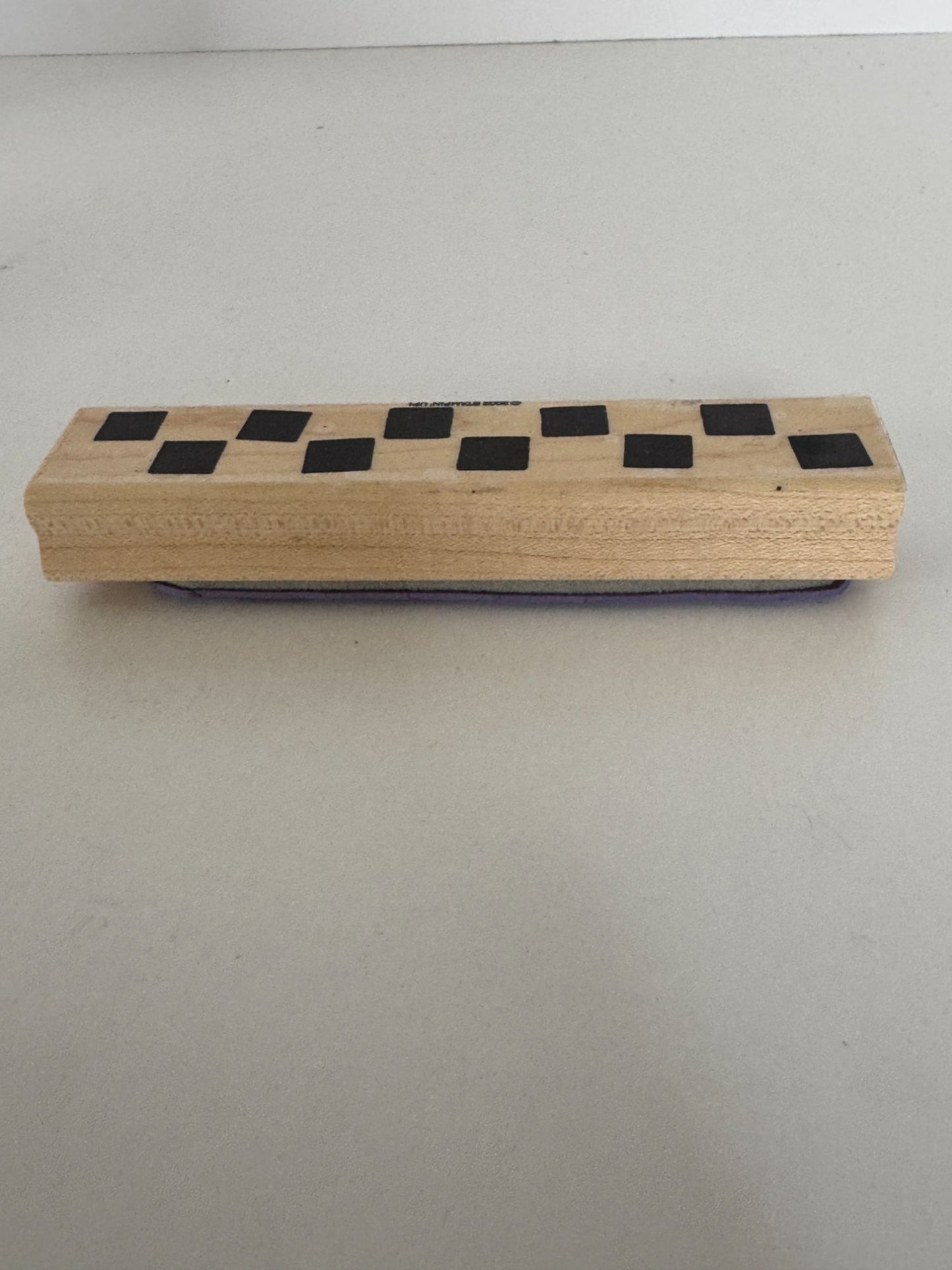 Stampin Up Rubber Stamp Checkered Border Square Pattern Card Making Edge Large