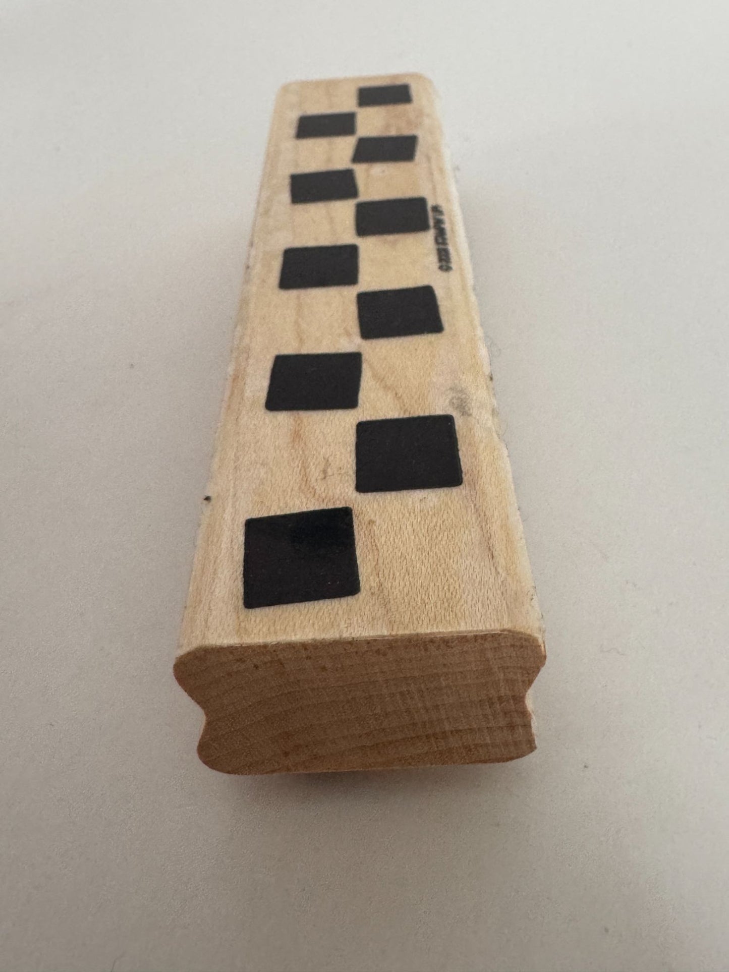 Stampin Up Rubber Stamp Checkered Border Square Pattern Card Making Edge Large