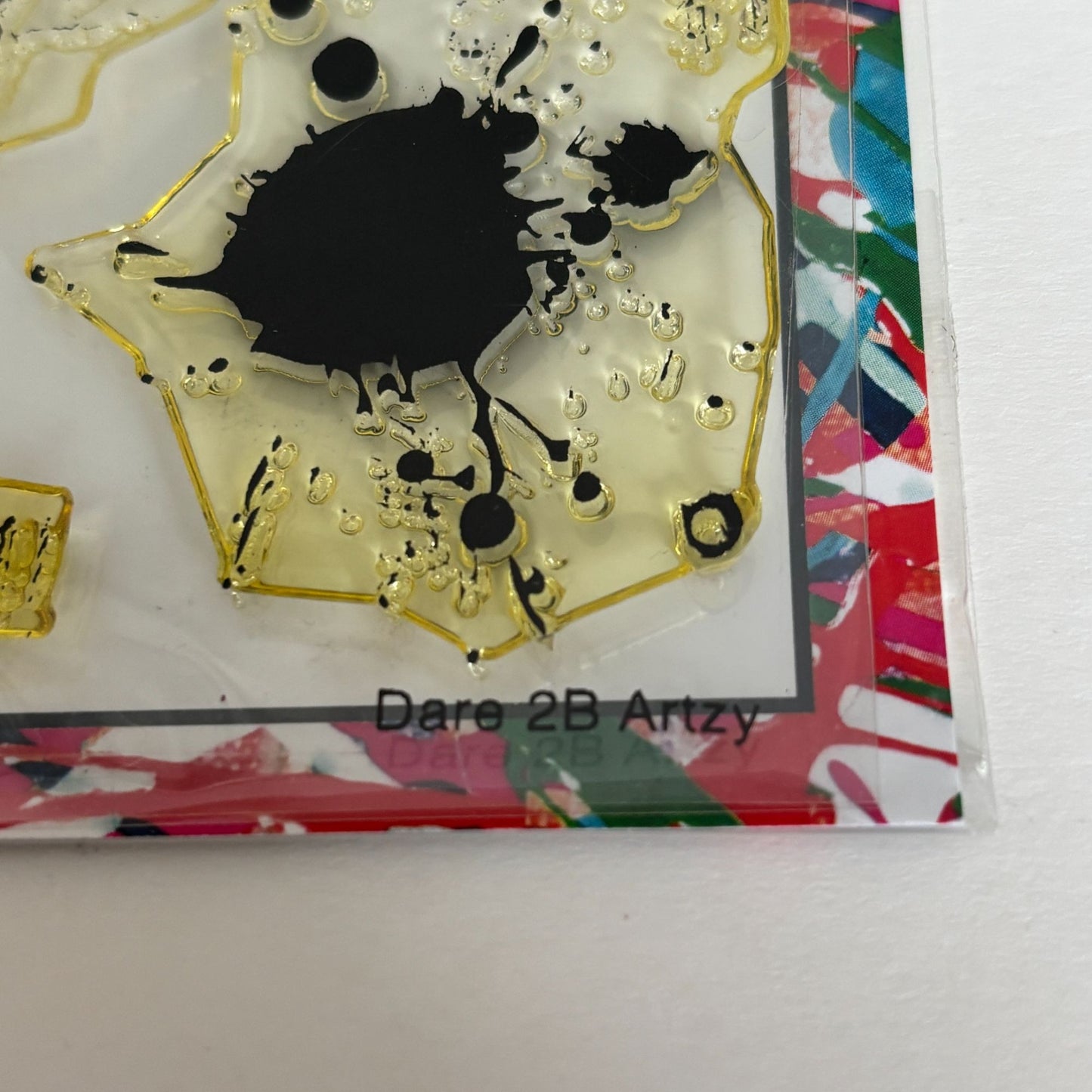 Dare 2B Artzy Texture Stamp Set Leaf Grunge Mixed Media Background Abstract Paint Splatter