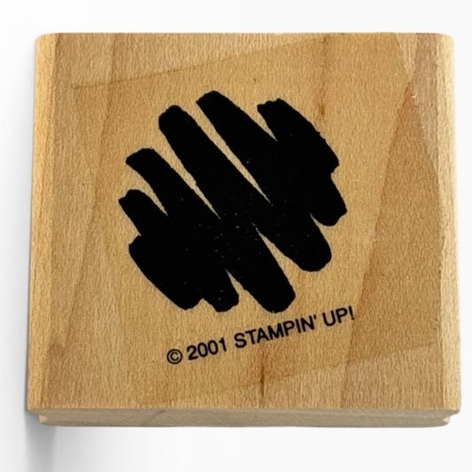 Stampin Up Rubber Stamp Abstract Art Scribble Wood Mounted Card Making Artist