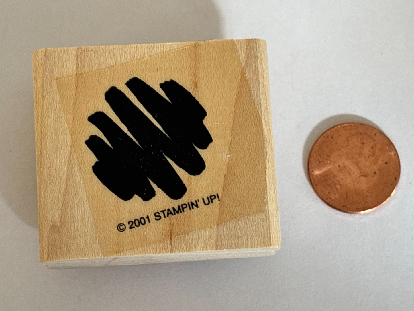Stampin Up Rubber Stamp Abstract Art Scribble Wood Mounted Card Making Artist