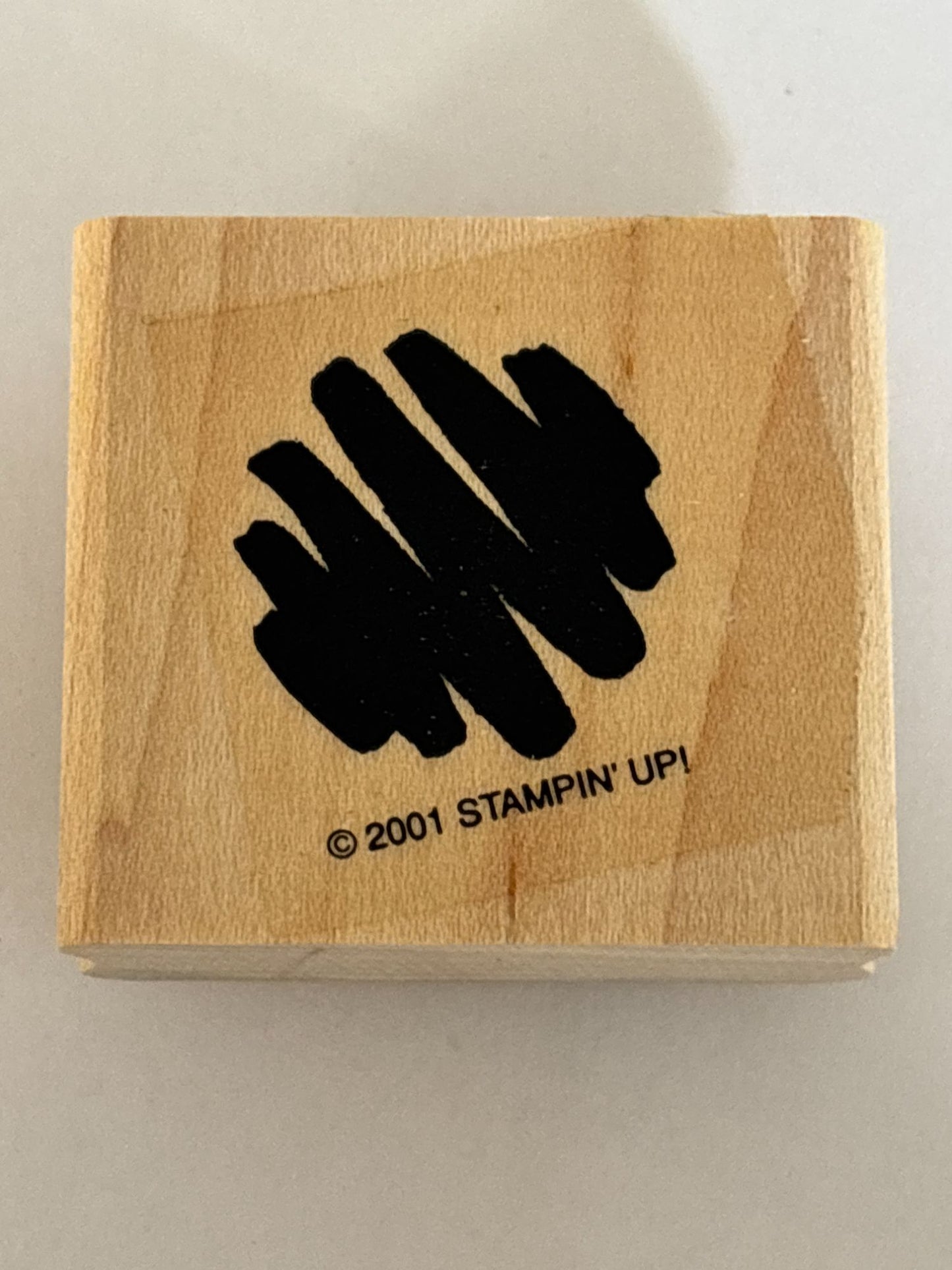 Stampin Up Rubber Stamp Abstract Art Scribble Wood Mounted Card Making Artist