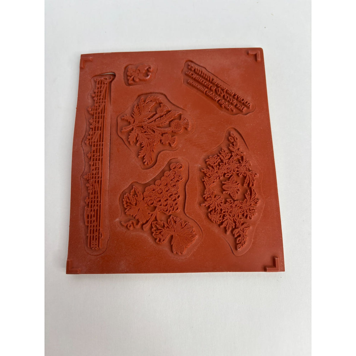 Stampin Up Natures Pace Clear Mount Rubber Stamps Grapes Music Border Bee Set 6