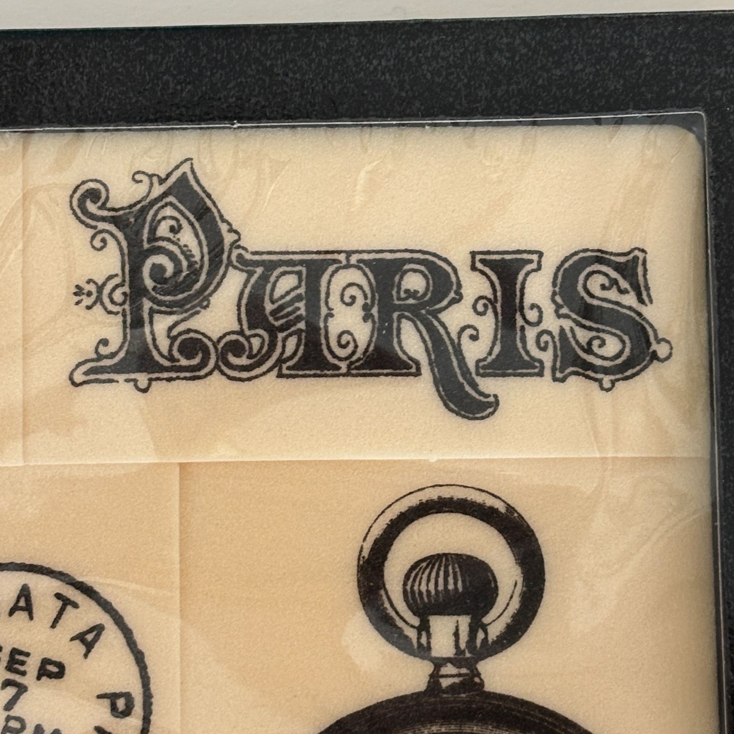 Paper Journeys Foam Mounted Rubber Stamp Set Vintage Travel Paris London Clock Ephemera Compass