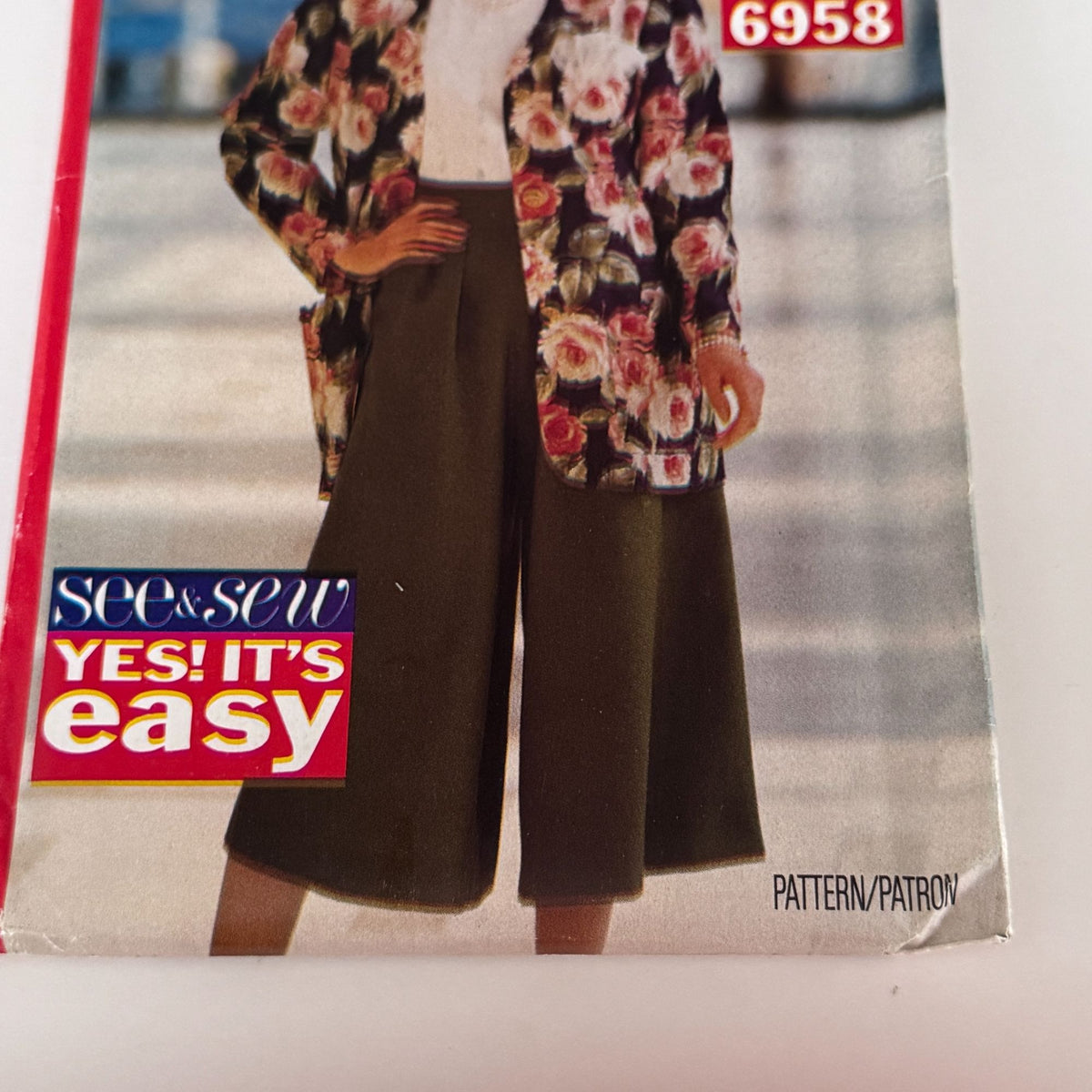 Butterick Sewing Pattern 6958 Work Jacket Split Skirt Top 6-10 90s Minimalist Outfit Uncut