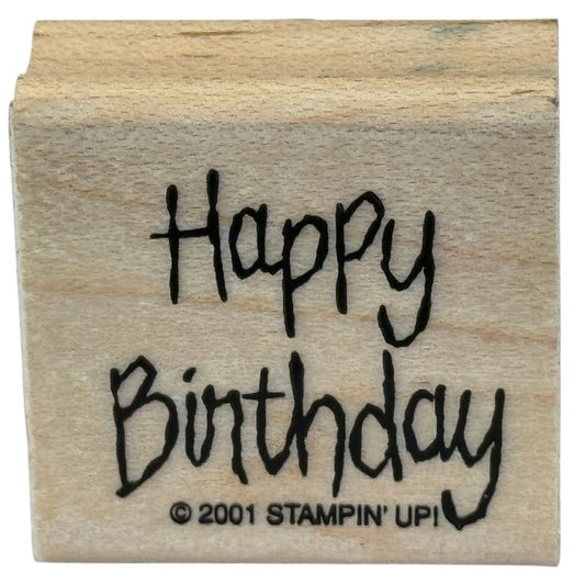 Stampin Up Rubber Stamp Happy Birthday Card Making Words Sentiment Crafting Tool