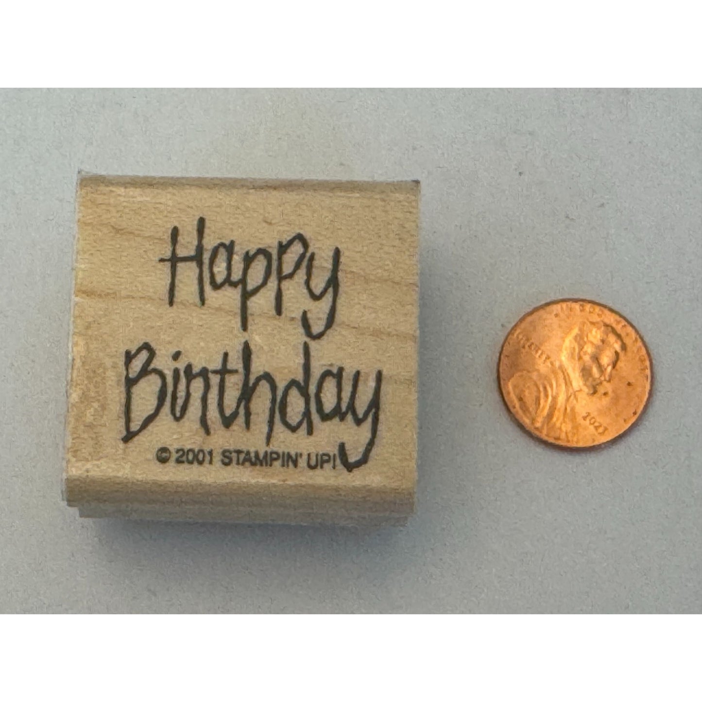 Stampin Up Rubber Stamp Happy Birthday Card Making Words Sentiment Crafting Tool