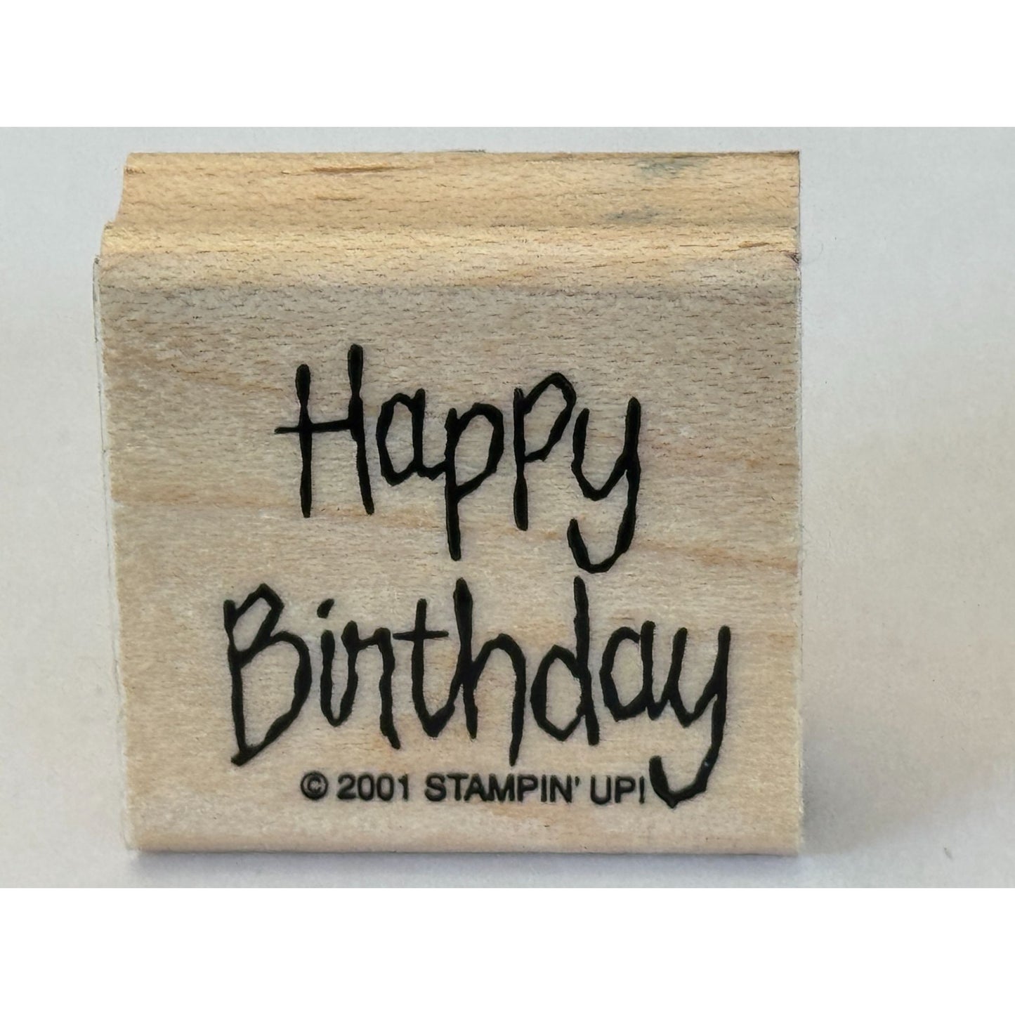 Stampin Up Rubber Stamp Happy Birthday Card Making Words Sentiment Crafting Tool
