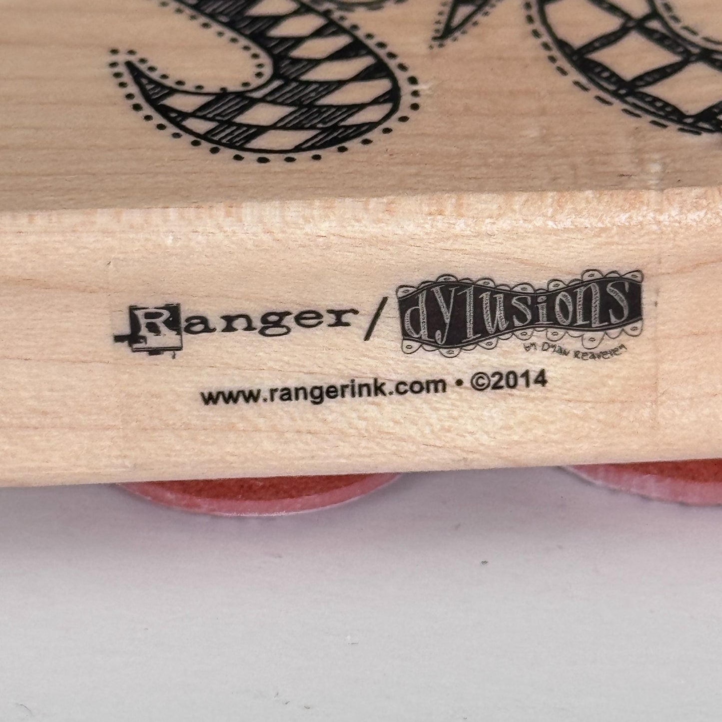 Ranger Dylusions Rubber Stamp Doodled Swirls Octopus Tentacles Abstract Lines Whimsical Mixed Media Craft