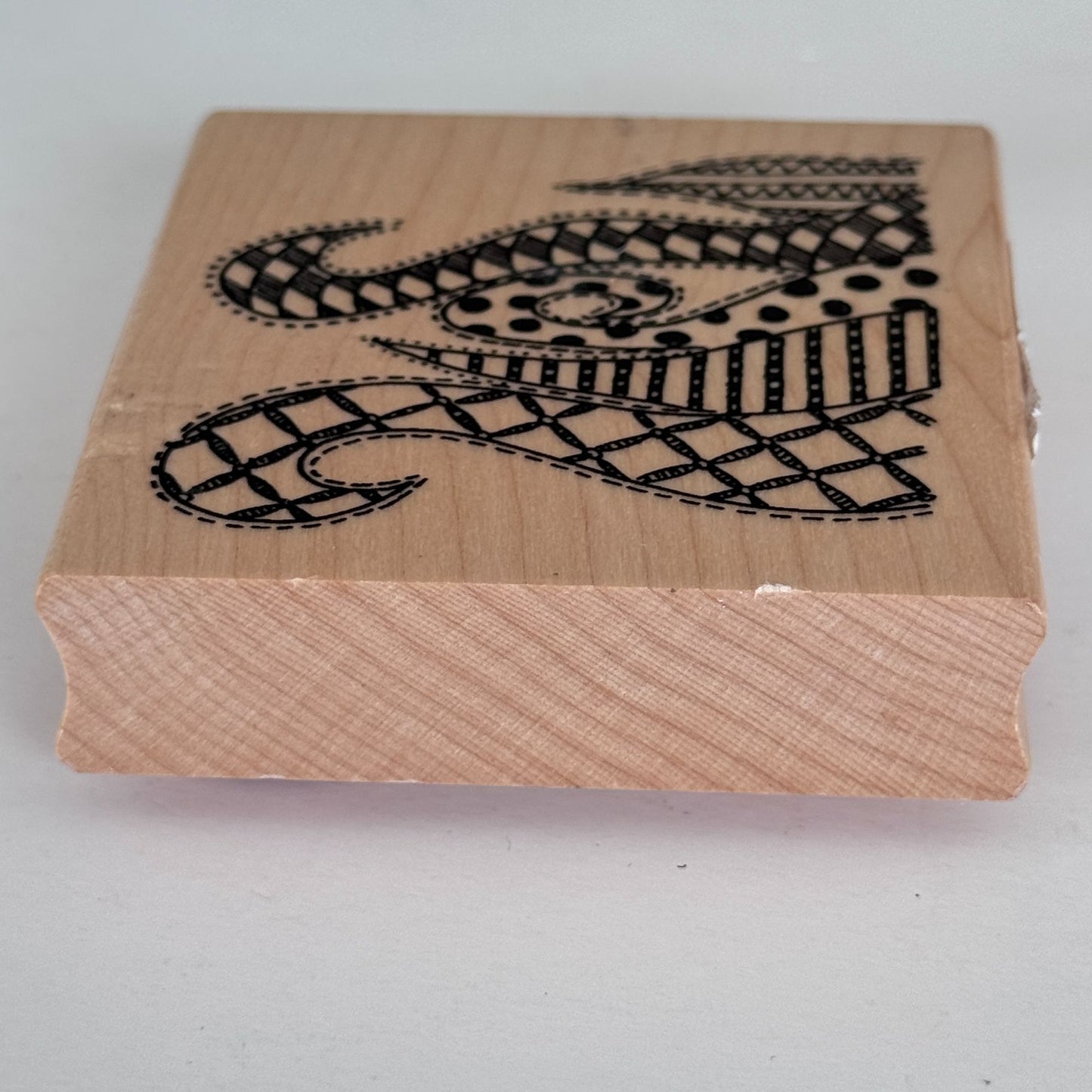 Ranger Dylusions Rubber Stamp Doodled Swirls Octopus Tentacles Abstract Lines Whimsical Mixed Media Craft