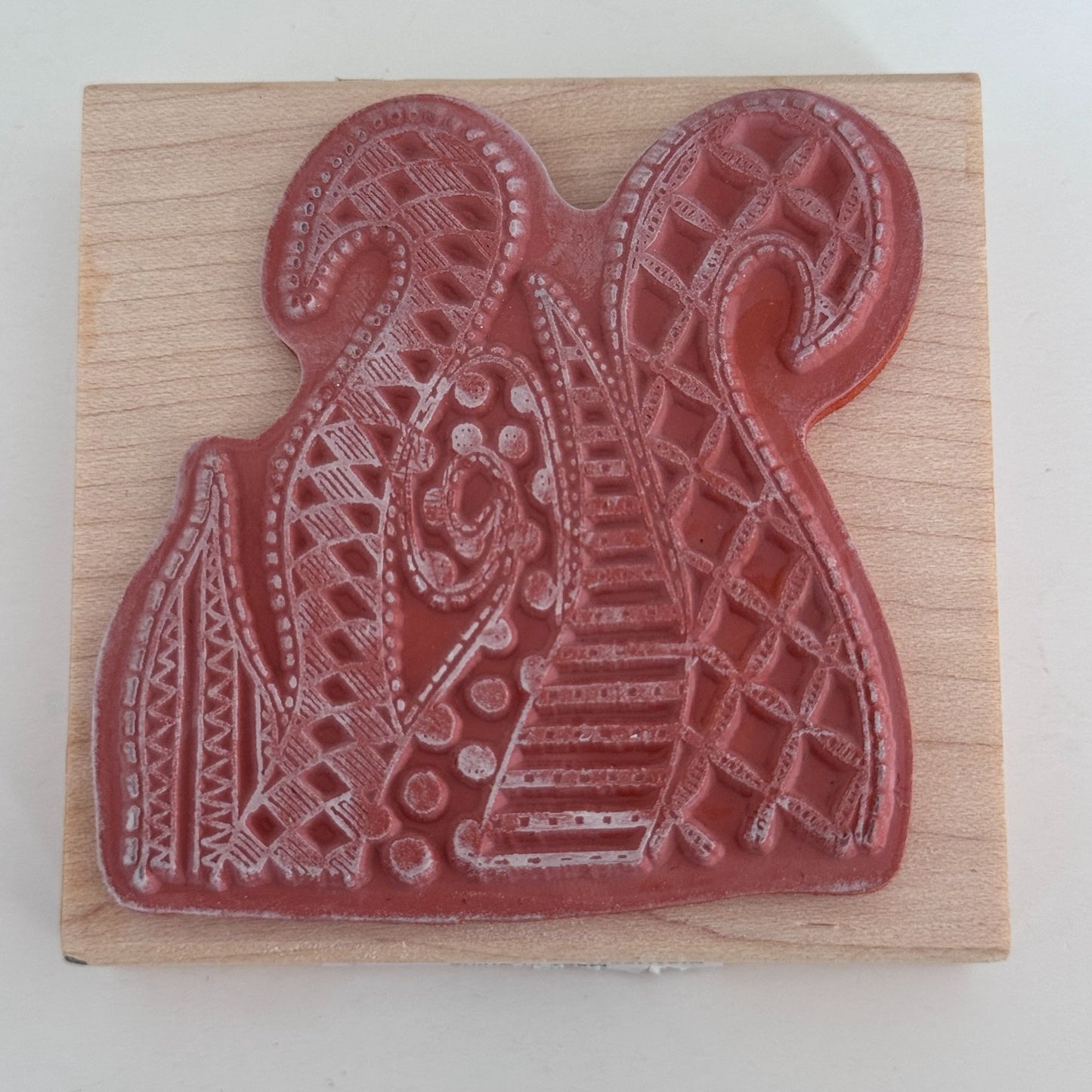 Ranger Dylusions Rubber Stamp Doodled Swirls Octopus Tentacles Abstract Lines Whimsical Mixed Media Craft