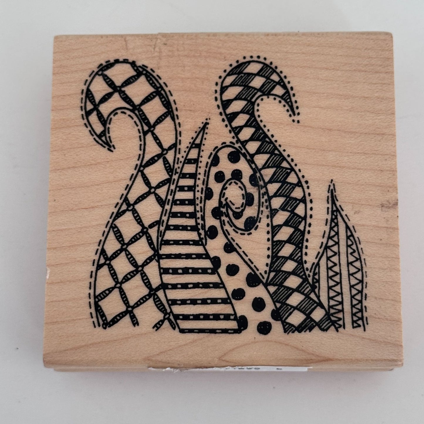 Ranger Dylusions Rubber Stamp Doodled Swirls Octopus Tentacles Abstract Lines Whimsical Mixed Media Craft