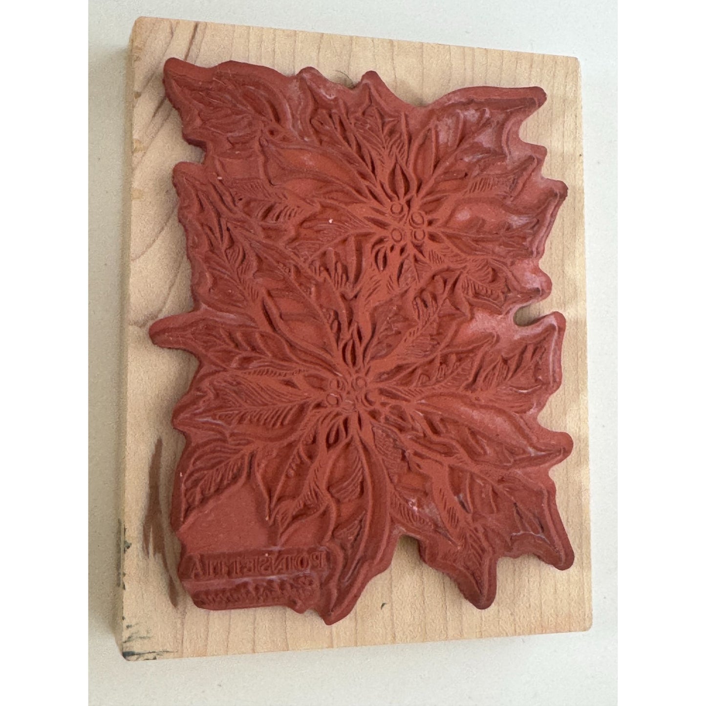 PSX Rubber Stamp Botanical Flowers Poinsettia Christmas Holiday Card Making K784