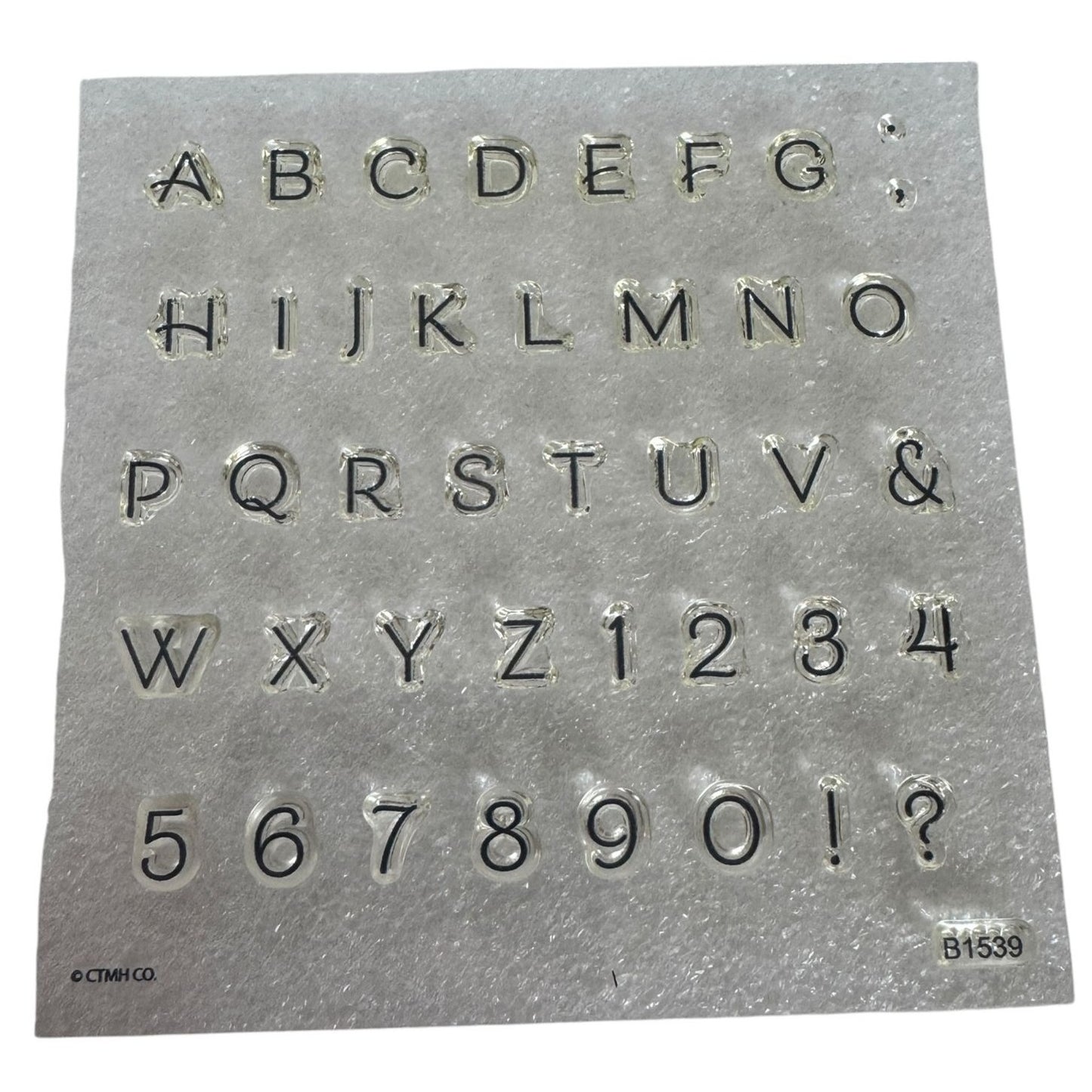 CTMH My Acrylix Acrylic Stamp Set Pen Pal Alphabet Capital Letters Numbers B1539
