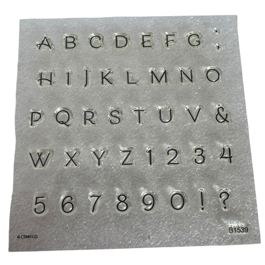 CTMH My Acrylix Acrylic Stamp Set Pen Pal Alphabet Capital Letters Numbers B1539