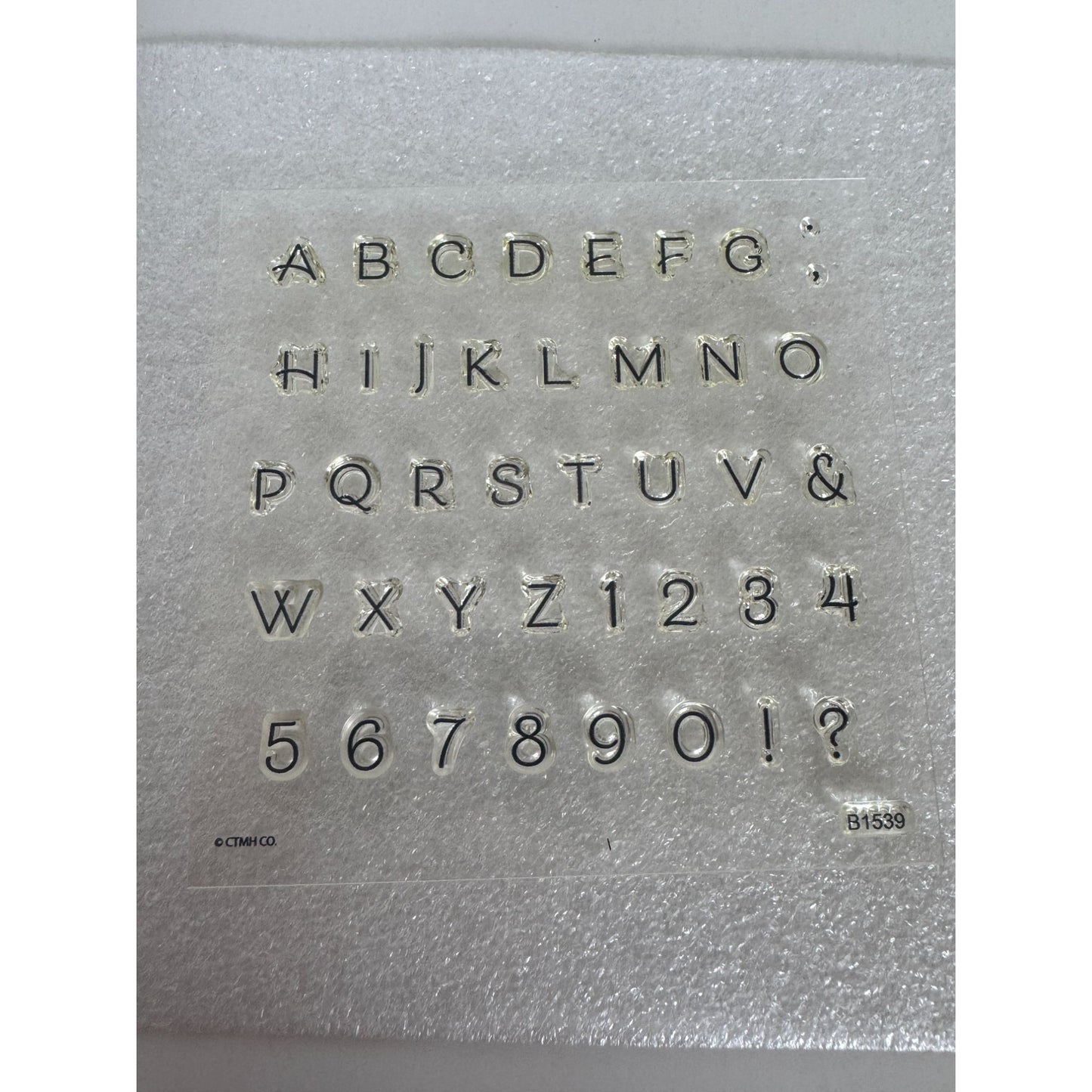 CTMH My Acrylix Acrylic Stamp Set Pen Pal Alphabet Capital Letters Numbers B1539