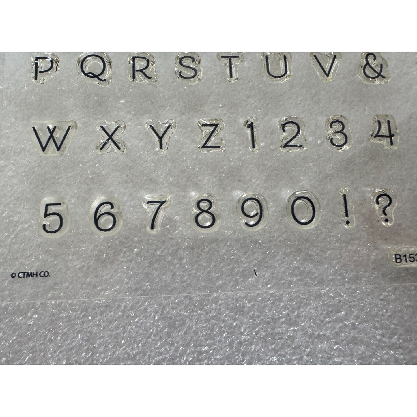 CTMH My Acrylix Acrylic Stamp Set Pen Pal Alphabet Capital Letters Numbers B1539