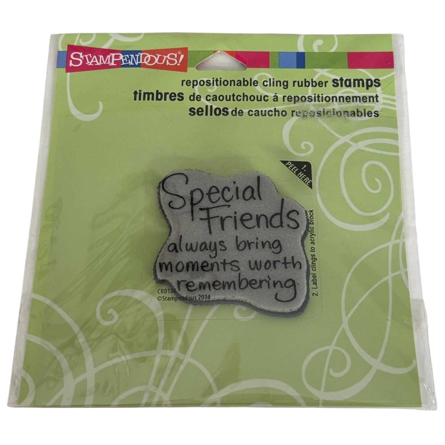 Stampendous Cling Rubber Stamp Special Friends Sentiment Cardmaking Words Paper Crafting Friendship Memories