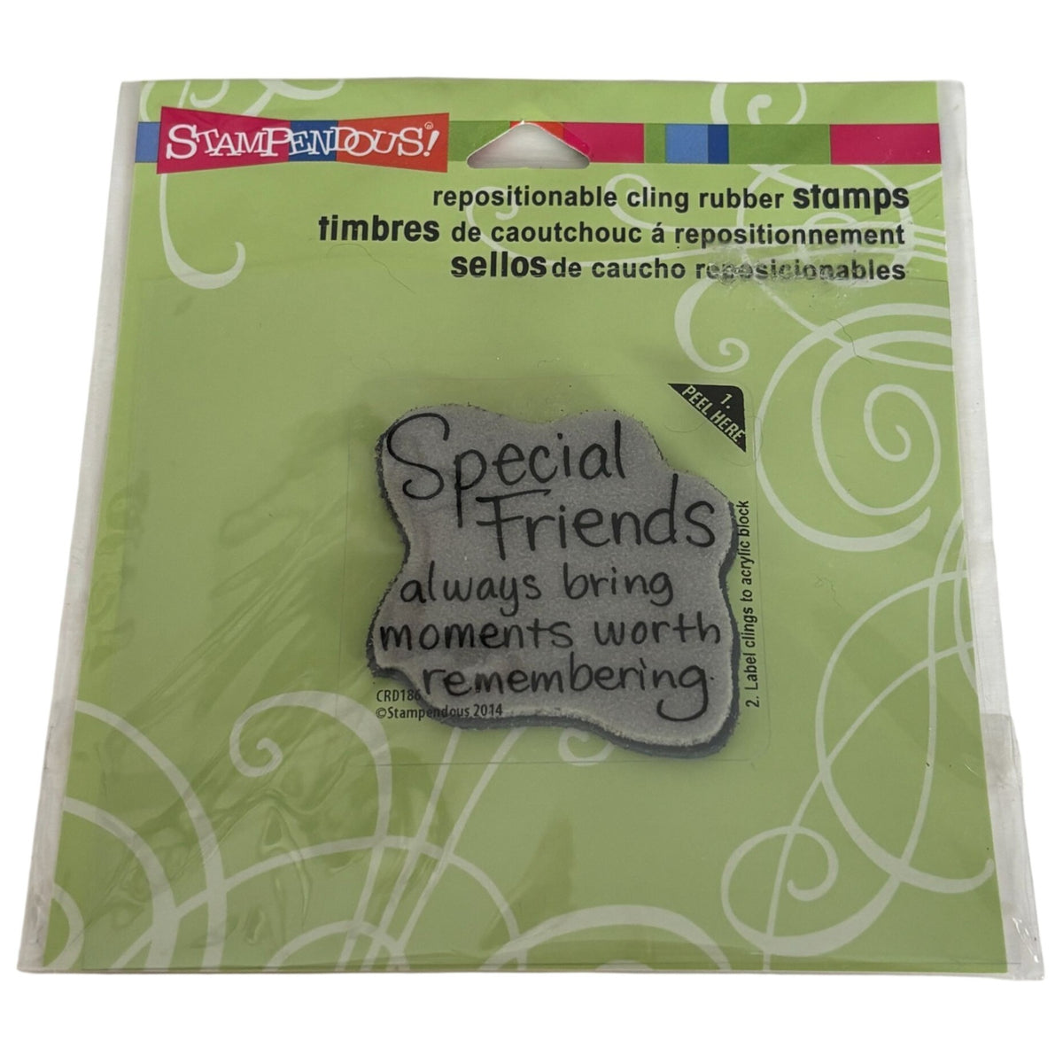 Stampendous Cling Rubber Stamp Special Friends Sentiment Cardmaking Words Paper Crafting Friendship Memories