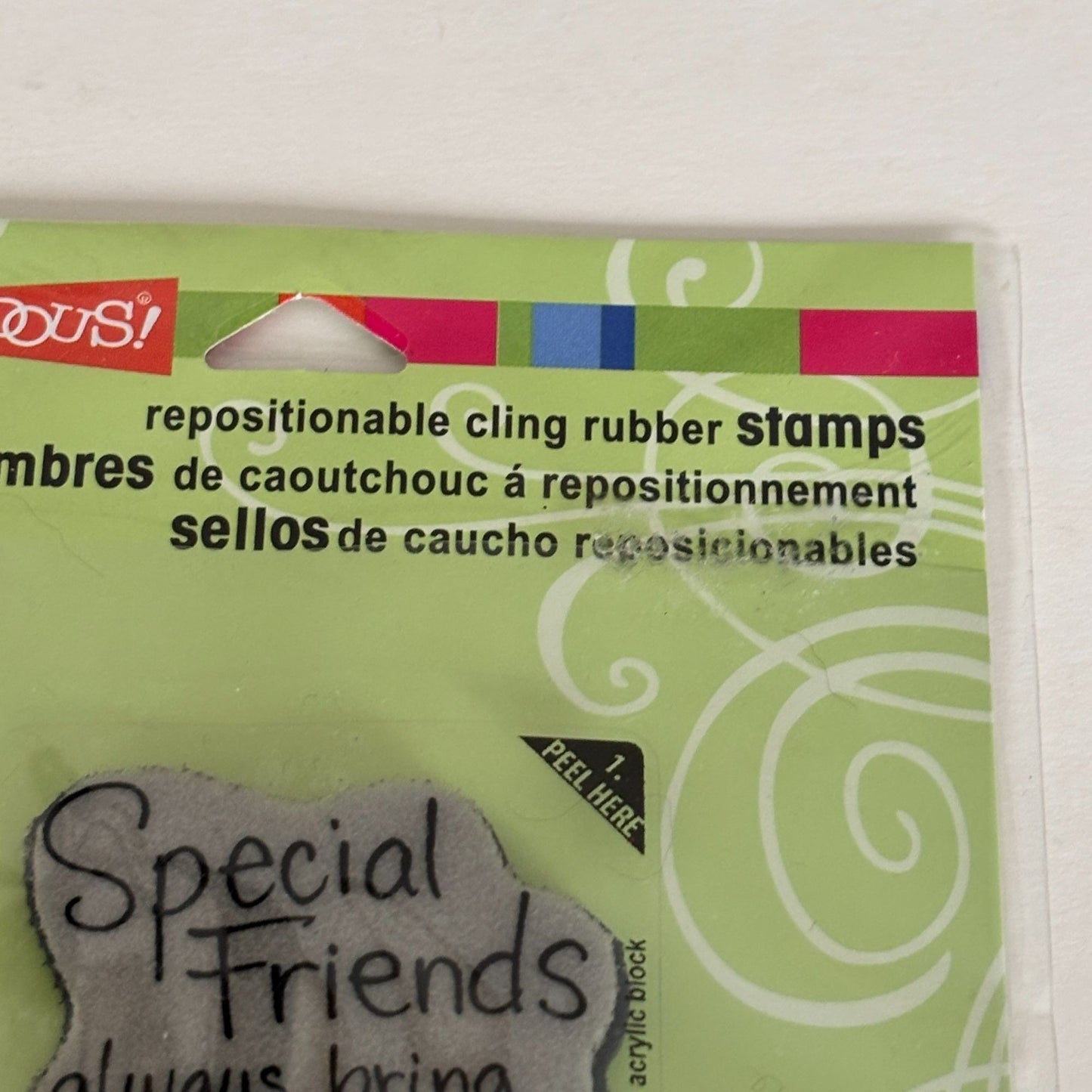 Stampendous Cling Rubber Stamp Special Friends Sentiment Cardmaking Words Paper Crafting Friendship Memories