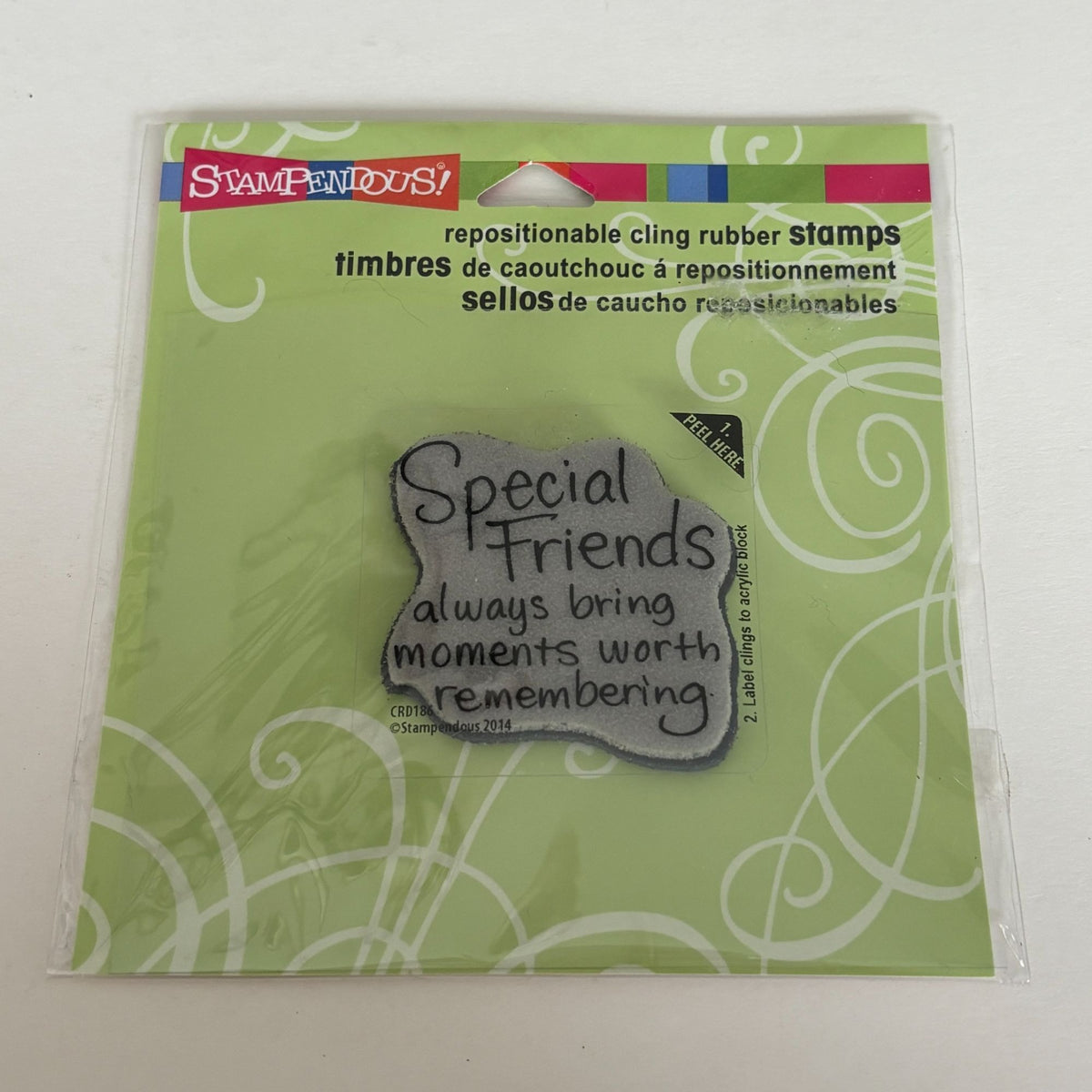 Stampendous Cling Rubber Stamp Special Friends Sentiment Cardmaking Words Paper Crafting Friendship Memories