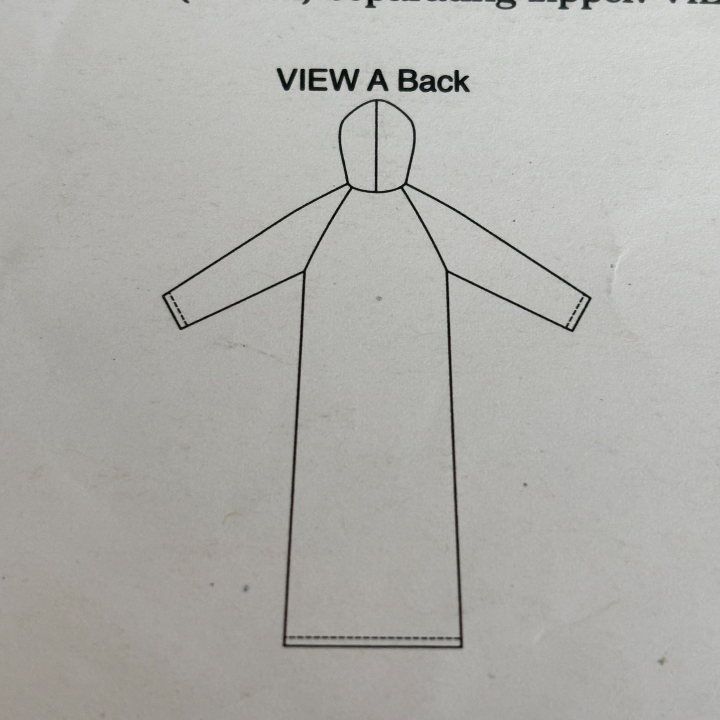 Kwik Sew Sewing Pattern K3209 Hooded Robe XS-XL Cozy Lounge Wear Fleece Loungewear Uncut