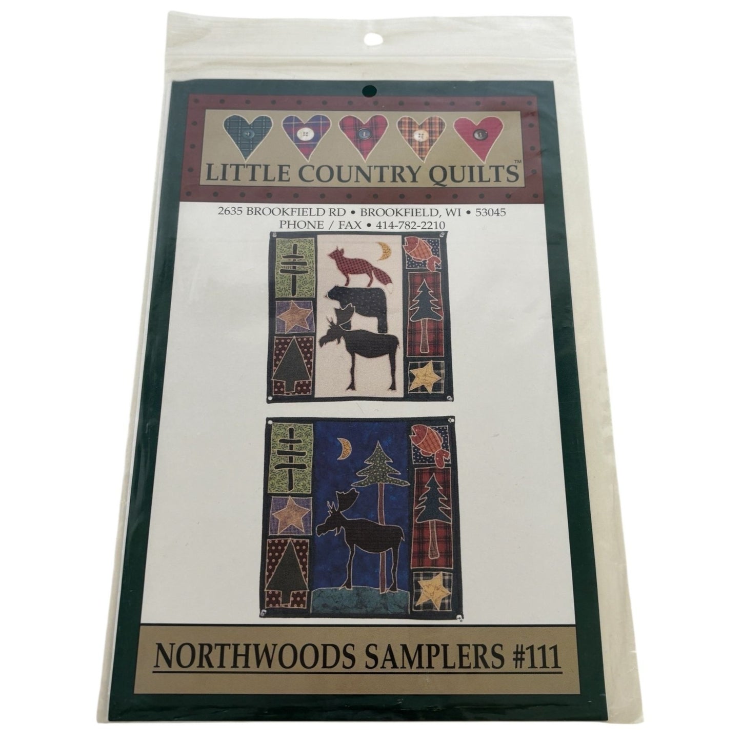 Little Country Quilts Wall Quilts Patterns Northwoods Samplers Moose Animals 111