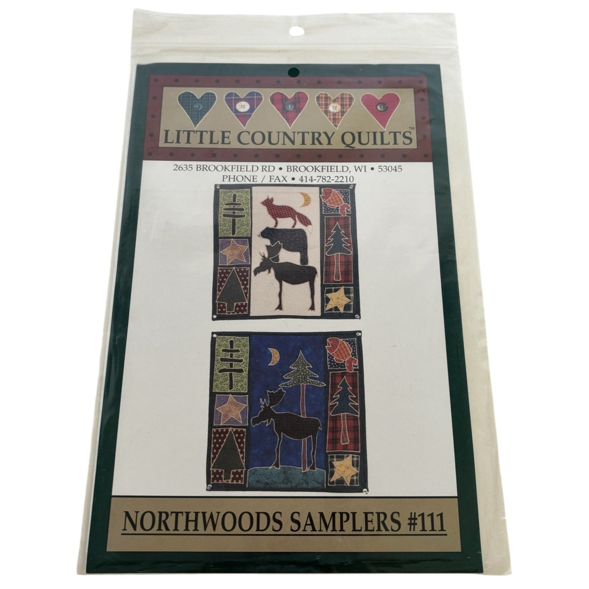 Little Country Quilts Wall Quilts Patterns Northwoods Samplers Moose Animals 111