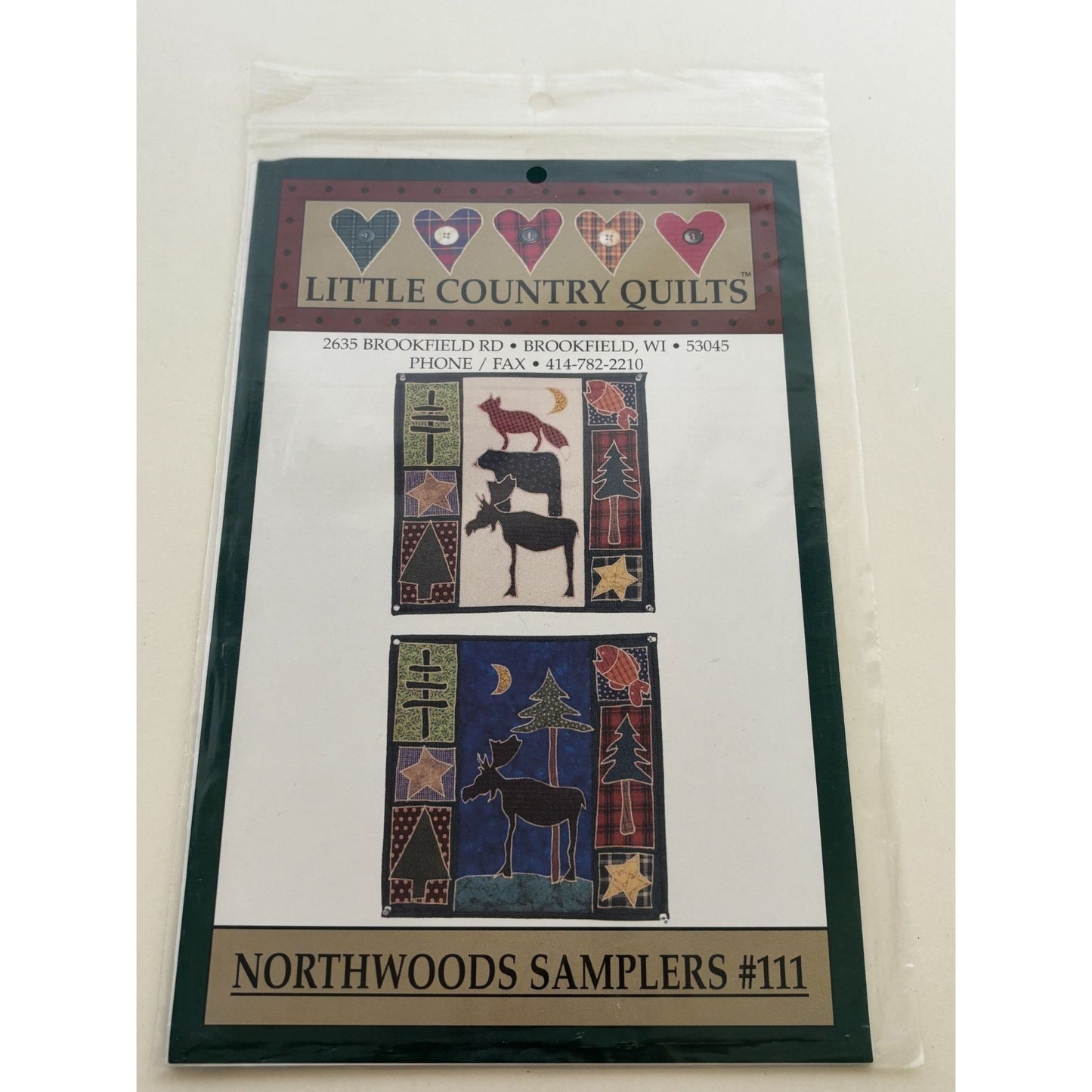 Little Country Quilts Wall Quilts Patterns Northwoods Samplers Moose Animals 111