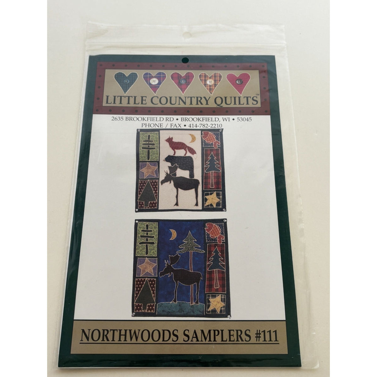 Little Country Quilts Wall Quilts Patterns Northwoods Samplers Moose Animals 111