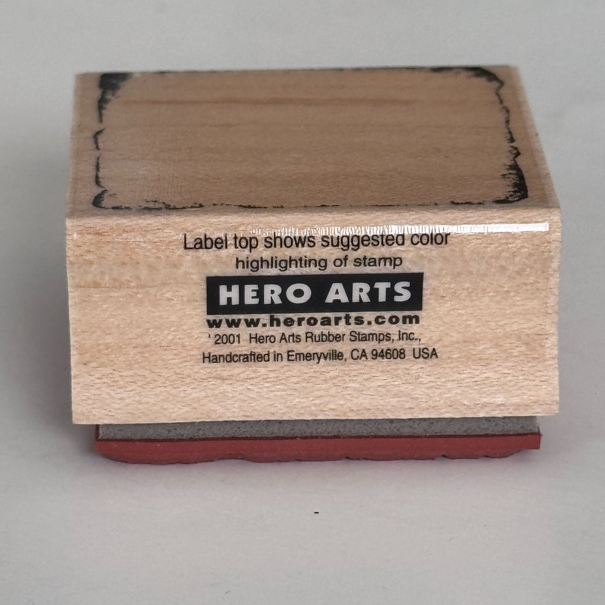 Hero Arts Rubber Stamp Small Square Background Edge Grunge Frame Scrapbook C2187