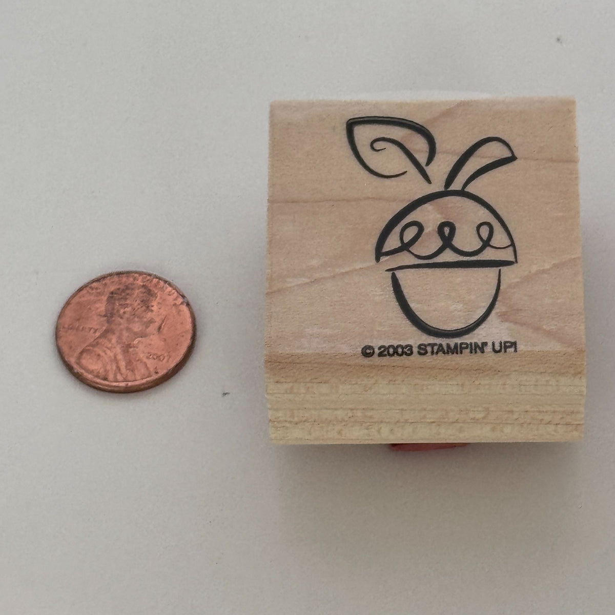 Stampin Up Rubber Stamp Acorn Whimsical Fall Autumn Thanksgiving Wood Mounted