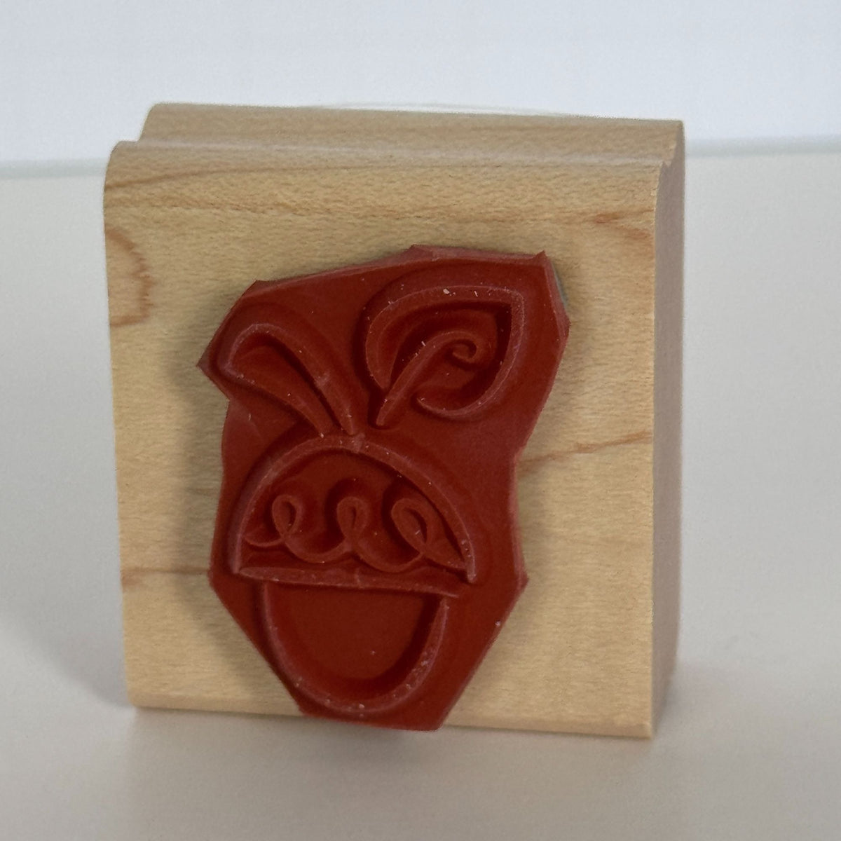 Stampin Up Rubber Stamp Acorn Whimsical Fall Autumn Thanksgiving Wood Mounted