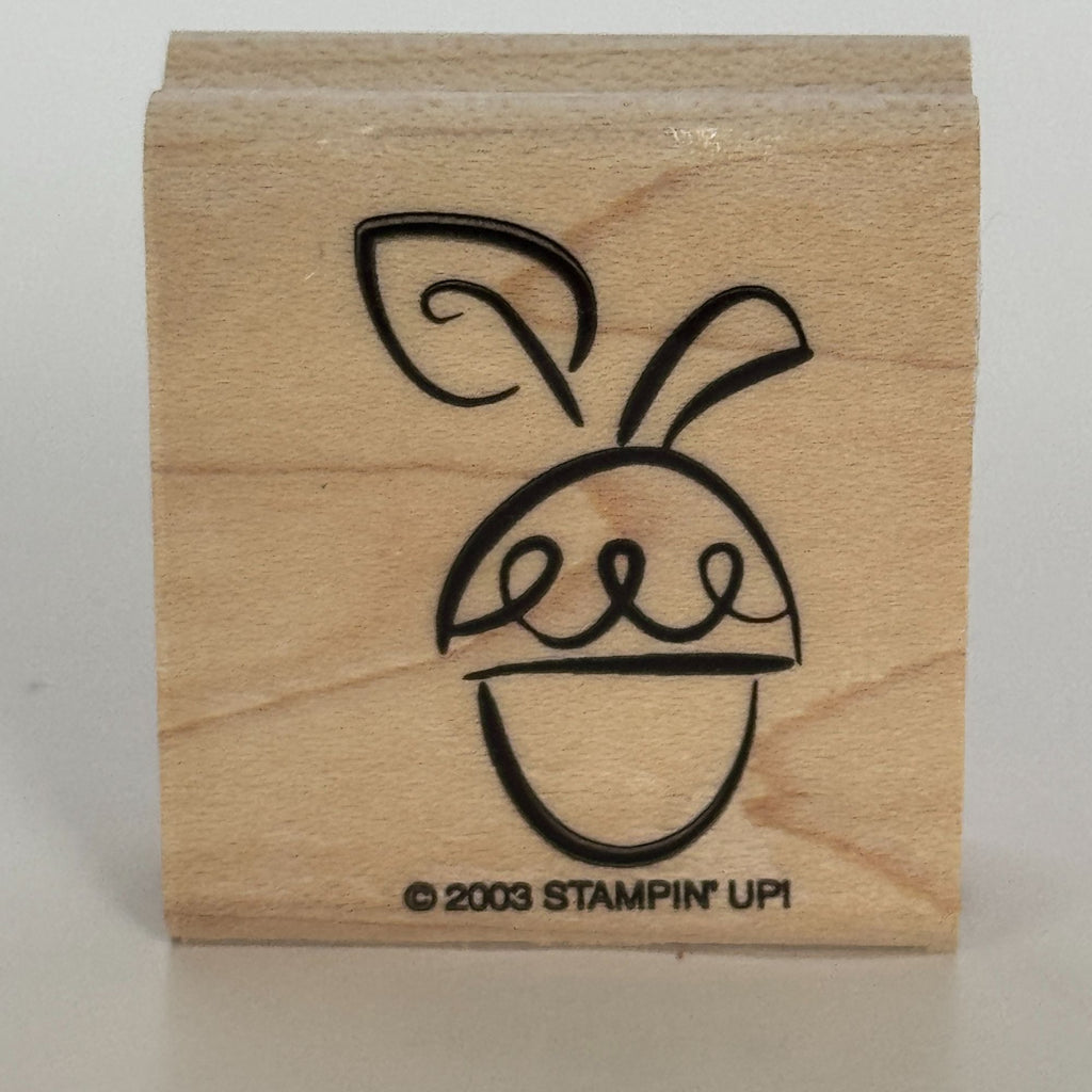 Stampin Up Rubber Stamp Acorn Whimsical Fall Autumn Thanksgiving Wood Mounted