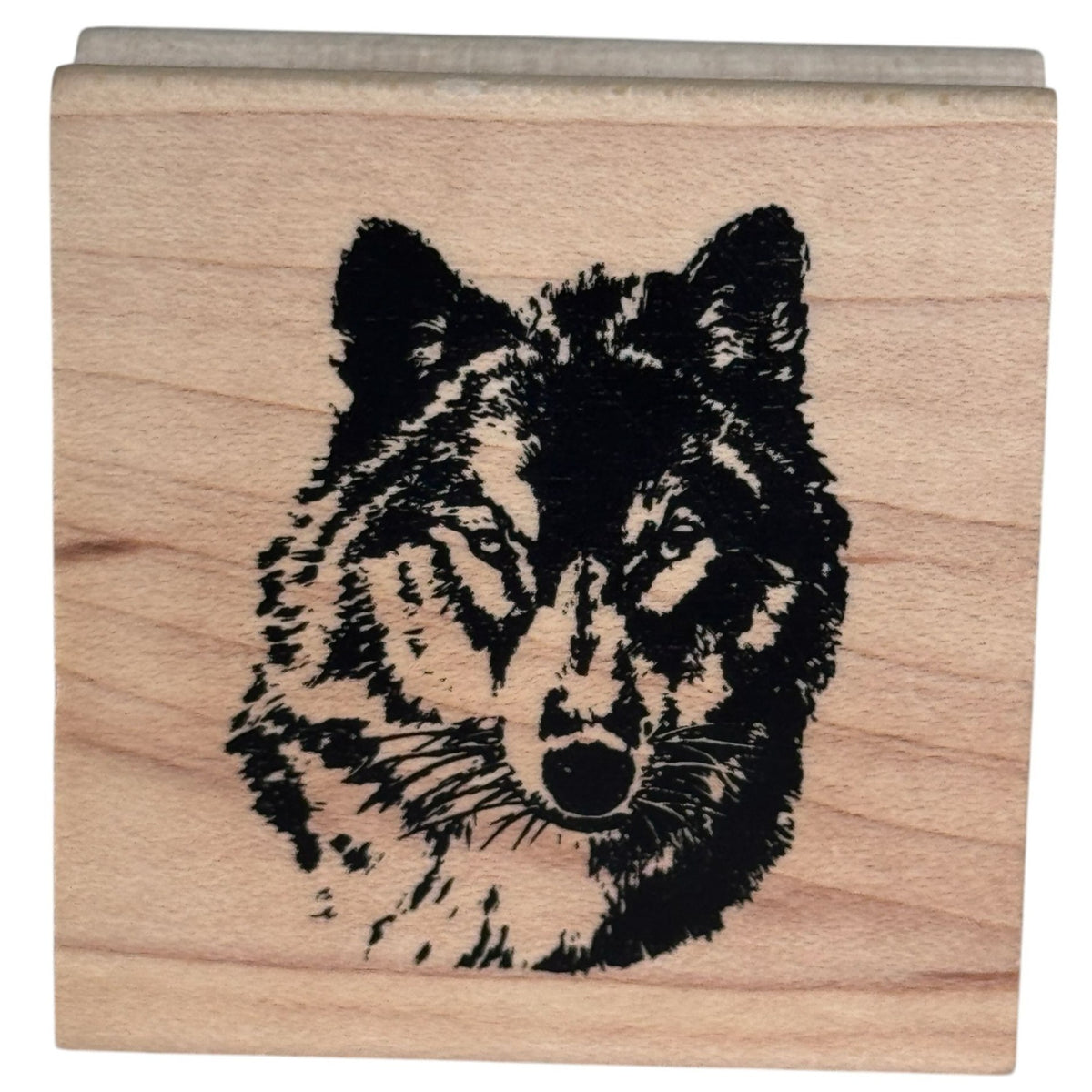 Stampabilities Rubber Stamp Wolf Head Wildlife Animal Rustic Woodland Nature Fathers Day Cardmaking