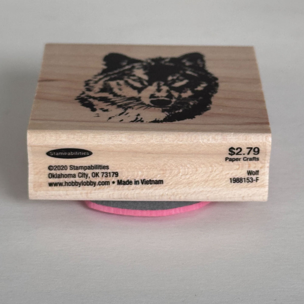 Stampabilities Rubber Stamp Wolf Head Wildlife Animal Rustic Woodland Nature Fathers Day Cardmaking