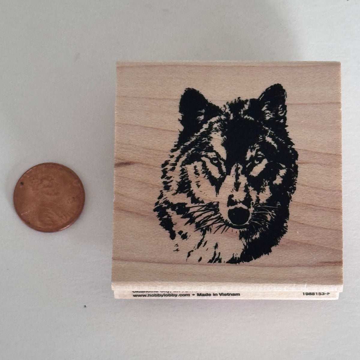 Stampabilities Rubber Stamp Wolf Head Wildlife Animal Rustic Woodland Nature Fathers Day Cardmaking