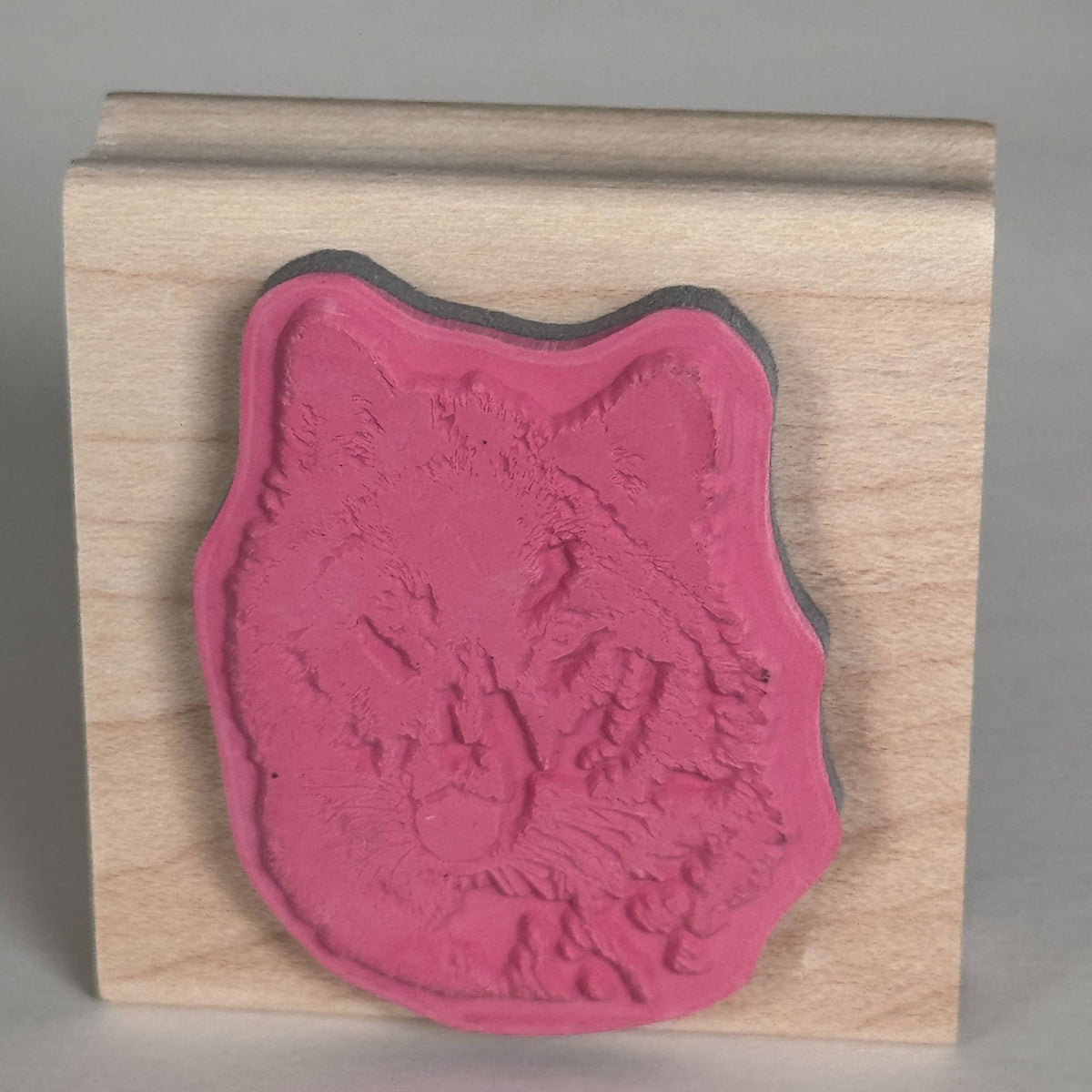 Stampabilities Rubber Stamp Wolf Head Wildlife Animal Rustic Woodland Nature Fathers Day Cardmaking