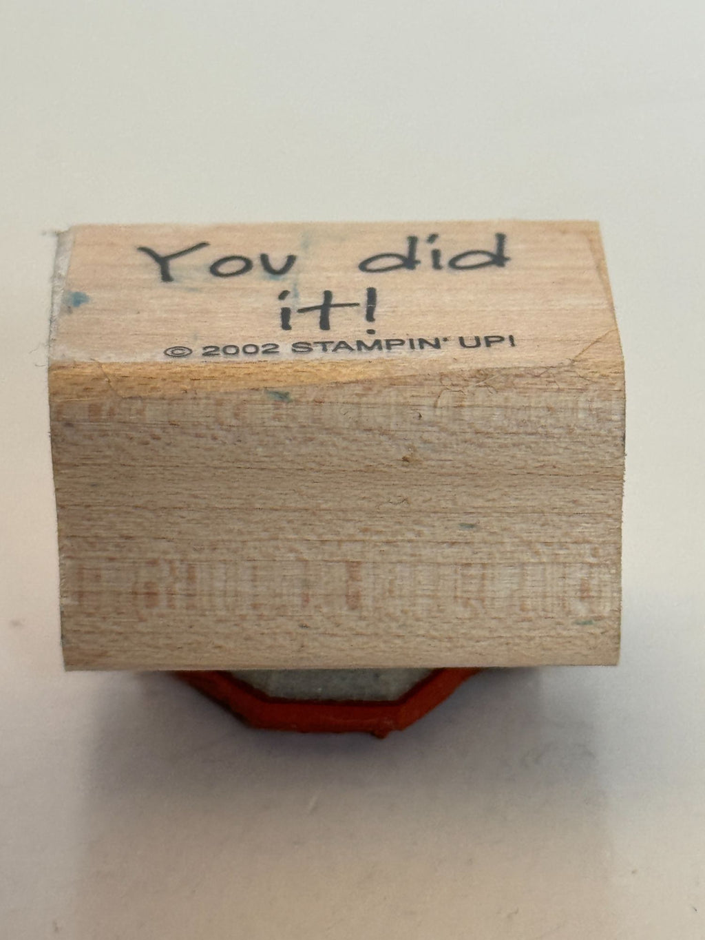 Stampin Up Wood Rubber Stamp You Did It Congratulations Card Making Sentiment