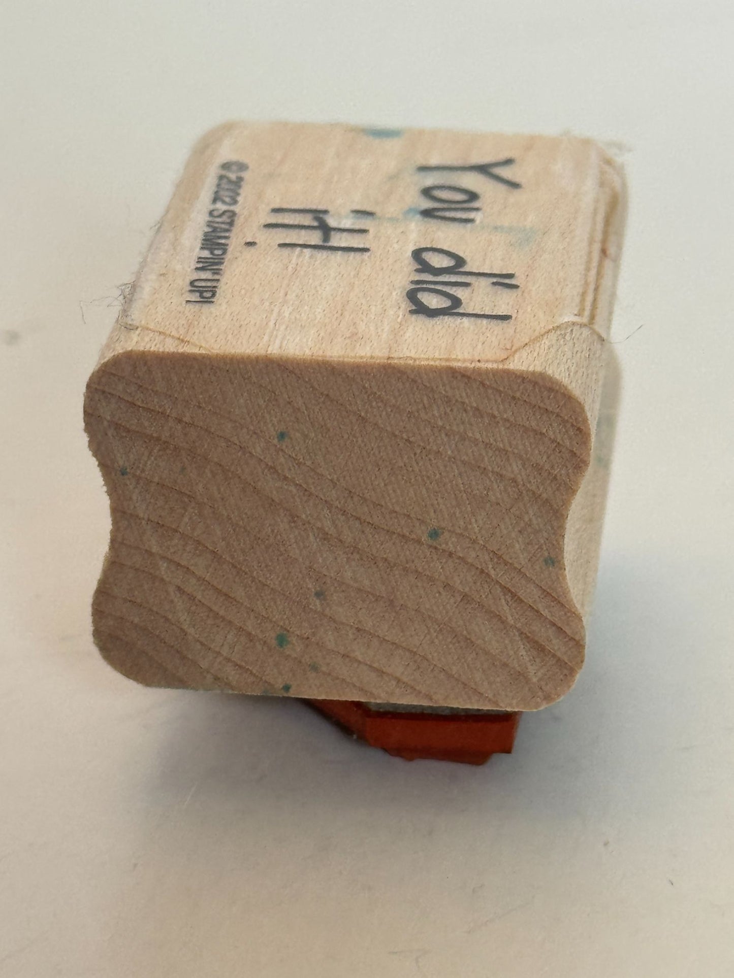 Stampin Up Wood Rubber Stamp You Did It Congratulations Card Making Sentiment